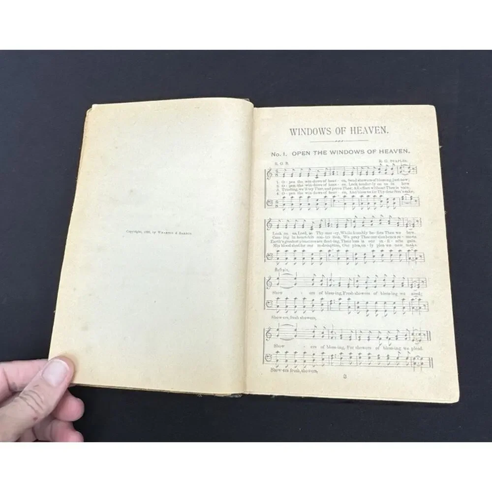 Windows of Heaven Songs for the Church, Sunday School Home Hardcover 1900s -A84